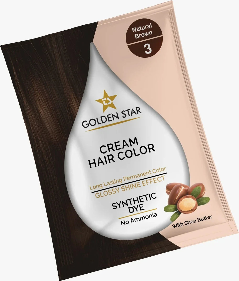 Golden Star Hair Color Natural Brown 20g Golden Star