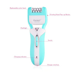 Kemei KM-6198B 3-in-1 rechargeable Electric Epilator Kemei