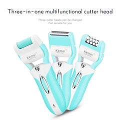 Kemei KM-6198B 3-in-1 rechargeable Electric Epilator Kemei