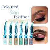 Pack of 6 Kiss Beauty Fit Eye Glitter Eyeliner Waterproof Long Lasting Kiss Beauty