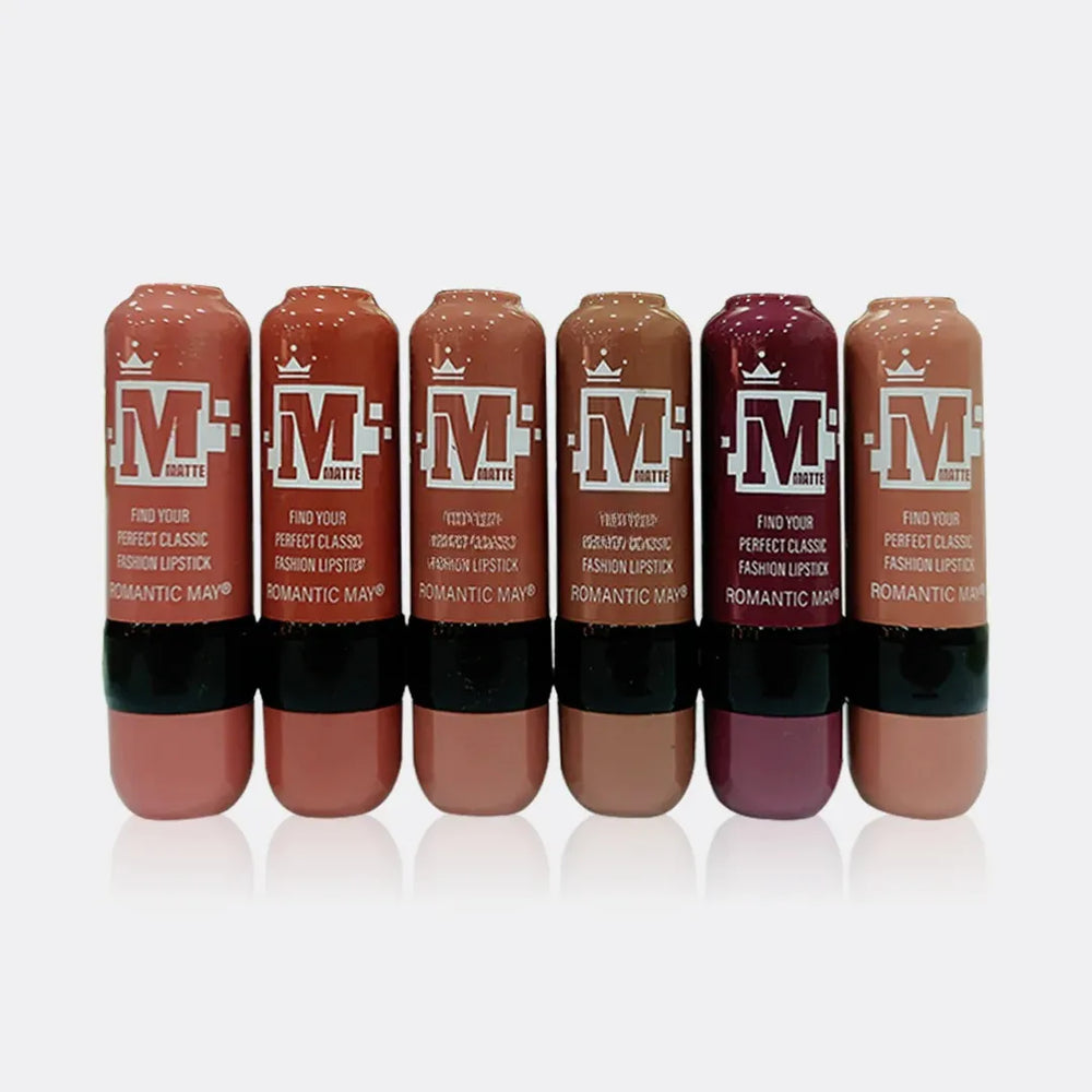 Romantic May Matte Lipsticks Multi Edition Pack of 6 Romantic May