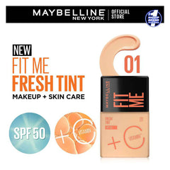 Original Maybelline - Fit Me Fresh Tint Spf 50 + Vitamin C Foundation Maybelline