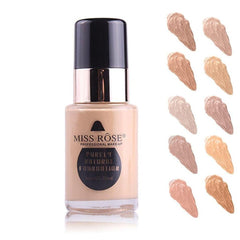 Miss Rose Waterproof Moisturizing Oil Free Full Coverage Foundation - 30ml Miss Rose