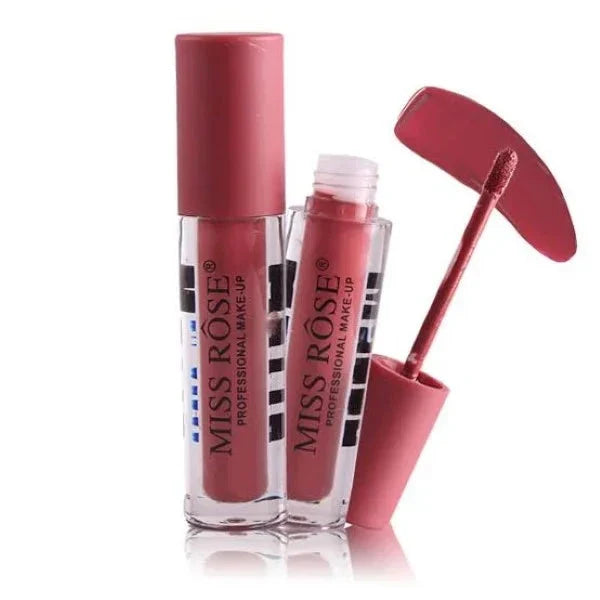 Miss Rose New Matte Finish lipgloss - 6Pcs Miss Rose