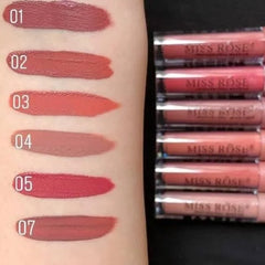 Miss Rose New Matte Finish lipgloss - 6Pcs Miss Rose