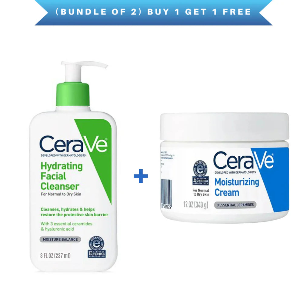 Cerave (Bundle of 2) Hydrating Cleanser with Moisturizing Cream CeraVe