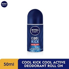 Nivea Cool Kick Extra Dry Deodorant Roll-On For Men - 50ml Nivea