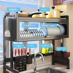 Multifunctional Flip Kitchen Dish Rack Cosmia.pk