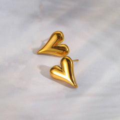 Stainless Steel Heart Tops Earrings Cosmia.pk
