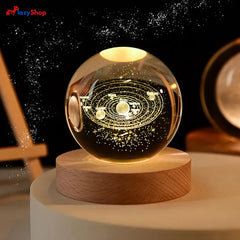 3D Galaxy Crystal Ball Night Light Cosmia.pk
