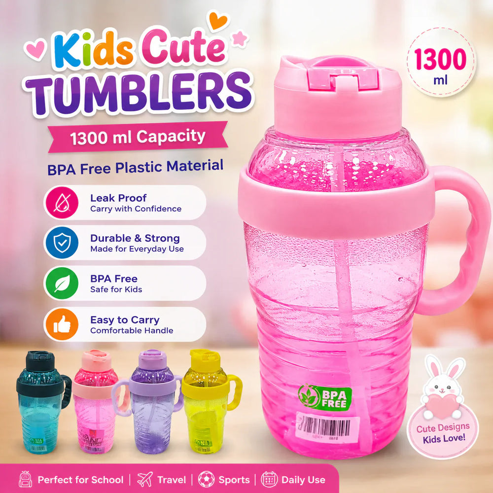 Kids Cute BPA Free Tumbler Bottle – 1300ml Cosmia.pk