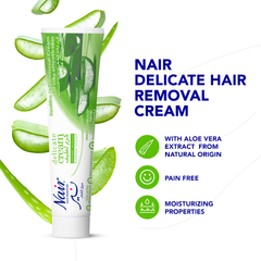 Nair Gentle Hair Removal Cream Natural Aloe Vera Extract - 110 gm Nair