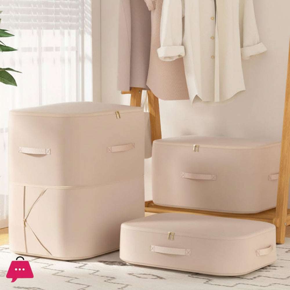 Self Compressing Storage Bag Portable Organizer for Clothes , Blankets Cosmia