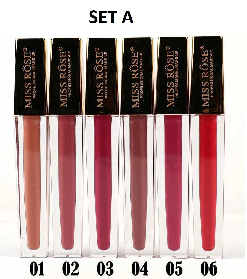 Miss Rose Lip Gloss Pack of 6 Miss Rose
