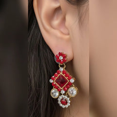 Elegant Kundan Earrings – Traditional Charm Cosmia