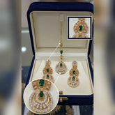 Zircon Tikka Earring Set β Elegant Bridal Sparkle Cosmia