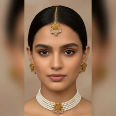 Turkish Flower Choker Set – Elegant Floral Charm Cosmia