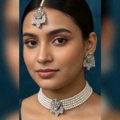 Turkish Flower Choker Set – Elegant Floral Charm Cosmia