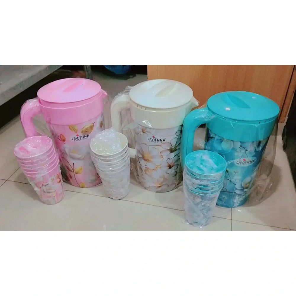 Lavenna Collection Plastic Water Jug & Glass Sets Cosmia.pk