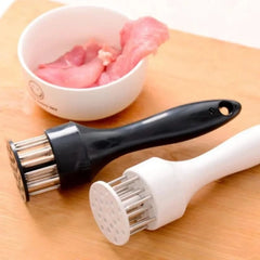 Stainless Steel Meat Tenderizer Tool – Needle Type with Plastic Handle Cosmia.pk