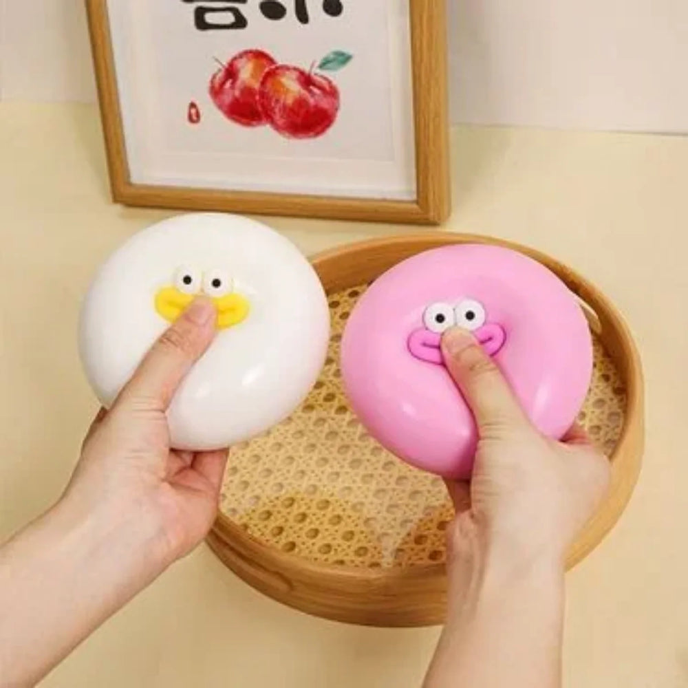 Oversized Soft Rubber Smiley Bun Squeeze Toy – Each Cosmia.pk