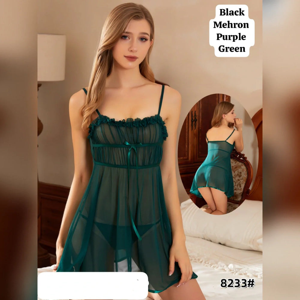 sheer teal lingerie set - 8233 Cosmia.pk
