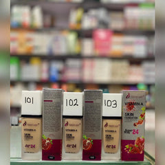 Touch Lady Vitamin A Foundation with Pomegranate Extract - 40ml Miss Rose