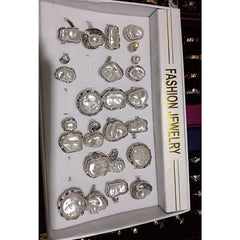 White Pearl-Like Stone Rings Cosmia.pk