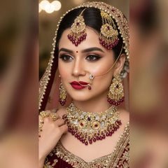 Turkish Maroon Bridal set Cosmia