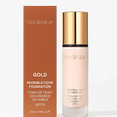 NoubaBlak Gold Invisible Cover Foundation SPF 25 – 20ml Noubablak