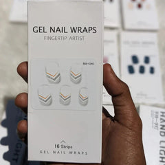 Multi Color Gel Nail Wraps With UV light (16 nail strips) Cosmia.pk
