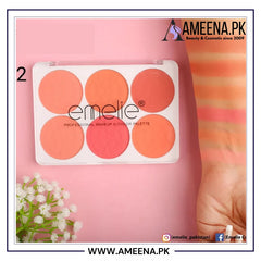 Emelie Matte Blusher 6 Color Palette Emelie
