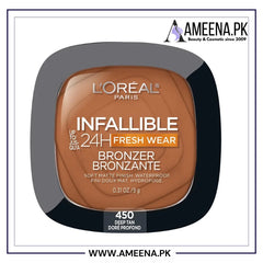 L'Oreal Paris Infallible Up to 24H Fresh Wear Soft Matte Longwear Bronzer Deep Tan 450 Loreal Paris