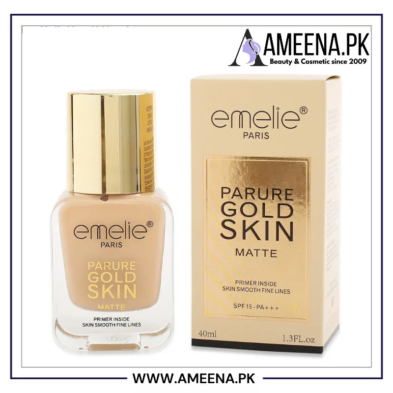 Emelie Paris Parure Gold Skin Matte Foundation - 40ml Emelie