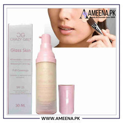 Crazy Girl Glass Skin HD Foundation + Concealer Full Coverage - 30ml Crazy Girl