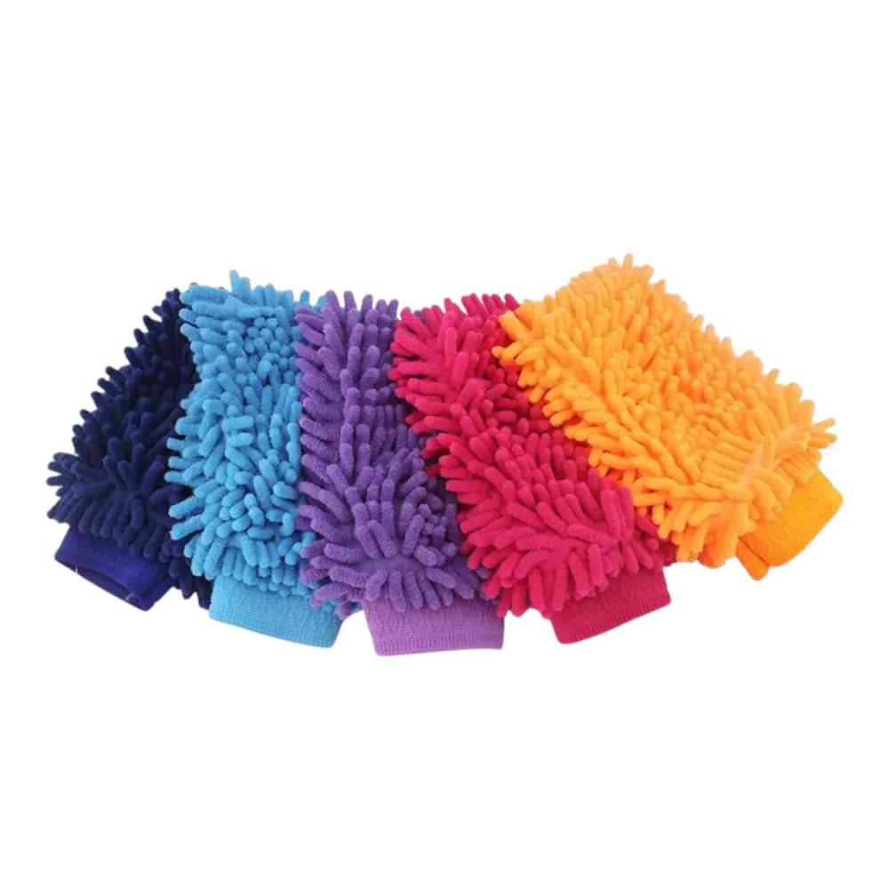 Microfiber Double-Sided Cleaning Gloves - Ideal for House and Car Cosmia.pk