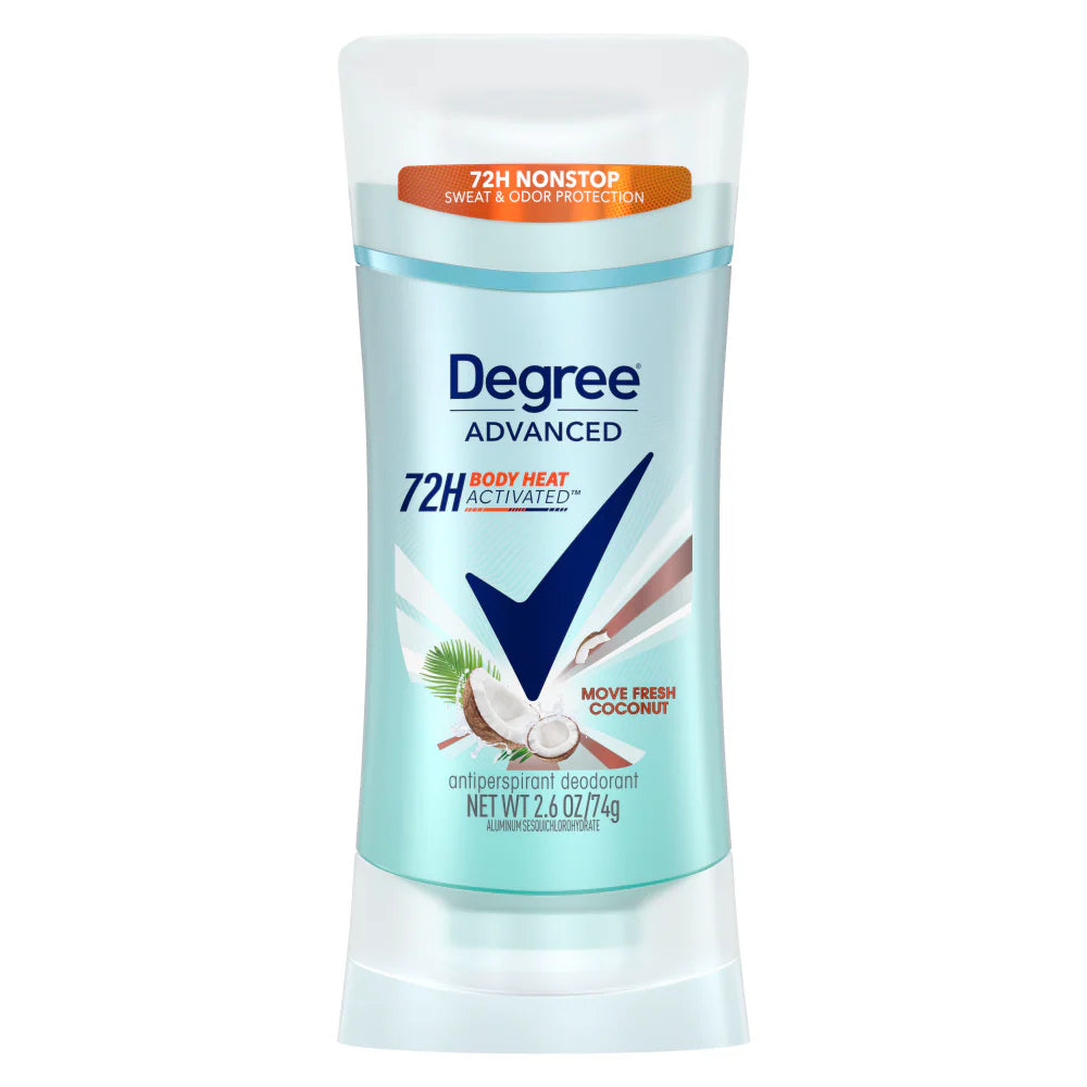 Degree Advanced 72H Antiperspirant Deodorant Fresh Coconut - 74g Degree