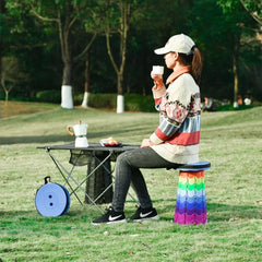 Telescopic Folding Plastic Stool - Outdoor Collapsible Stool - Each Cosmia.pk