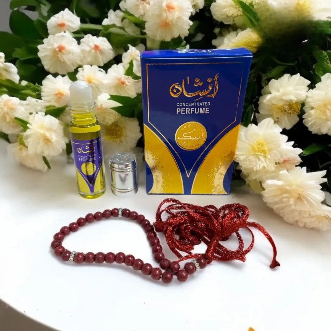 Inshan Attar With Tasbeeh Alcohol-Free Fragrance - 6ml Cosmia