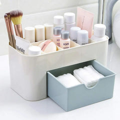 Cosmetic Makeup Organizers 7 Compartments with 1 Drawer Storage Box Cosmia