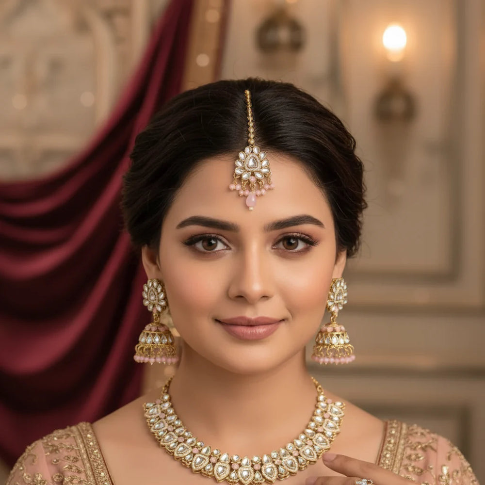 Dabbi Kundan Antique Complete Jewelry Set Cosmia