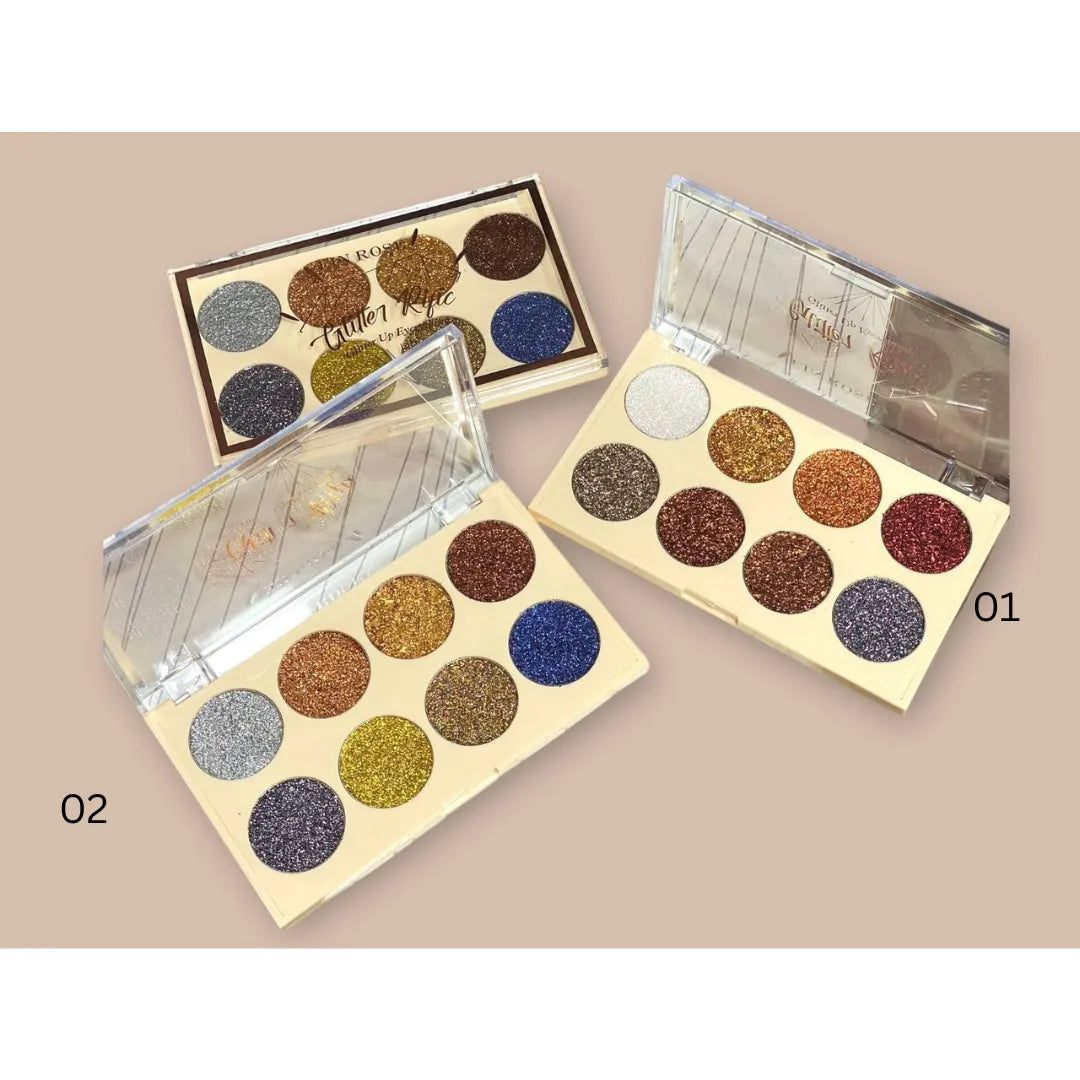 Miss Rose Glitter Magic Eyeshadow Palette -  8‑Color Miss Rose