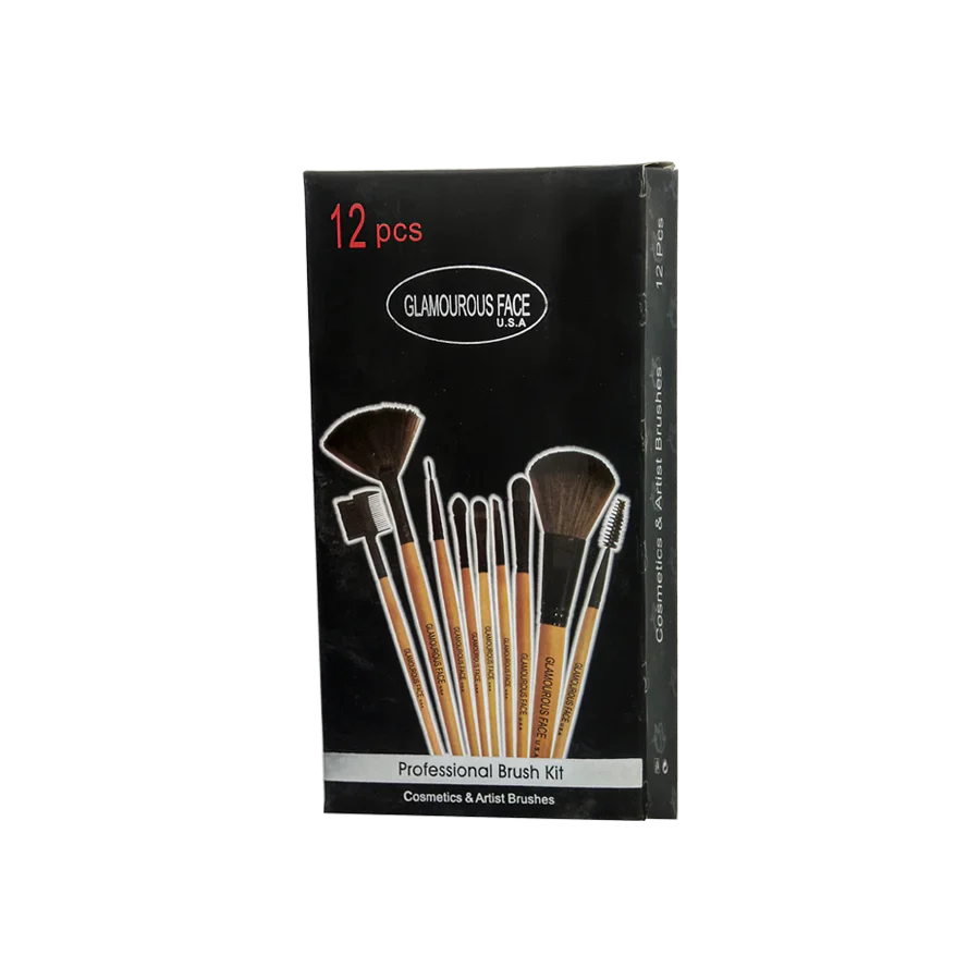 Glamorous Face 12 Piece Leather Brushset Glamorous Face