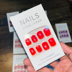 Stylish Artifical Nails With Free sticker (24 Pcs) Cosmia.pk