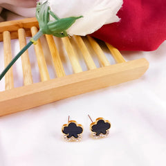 Four-Leaf Clover Stud Earrings Cosmia