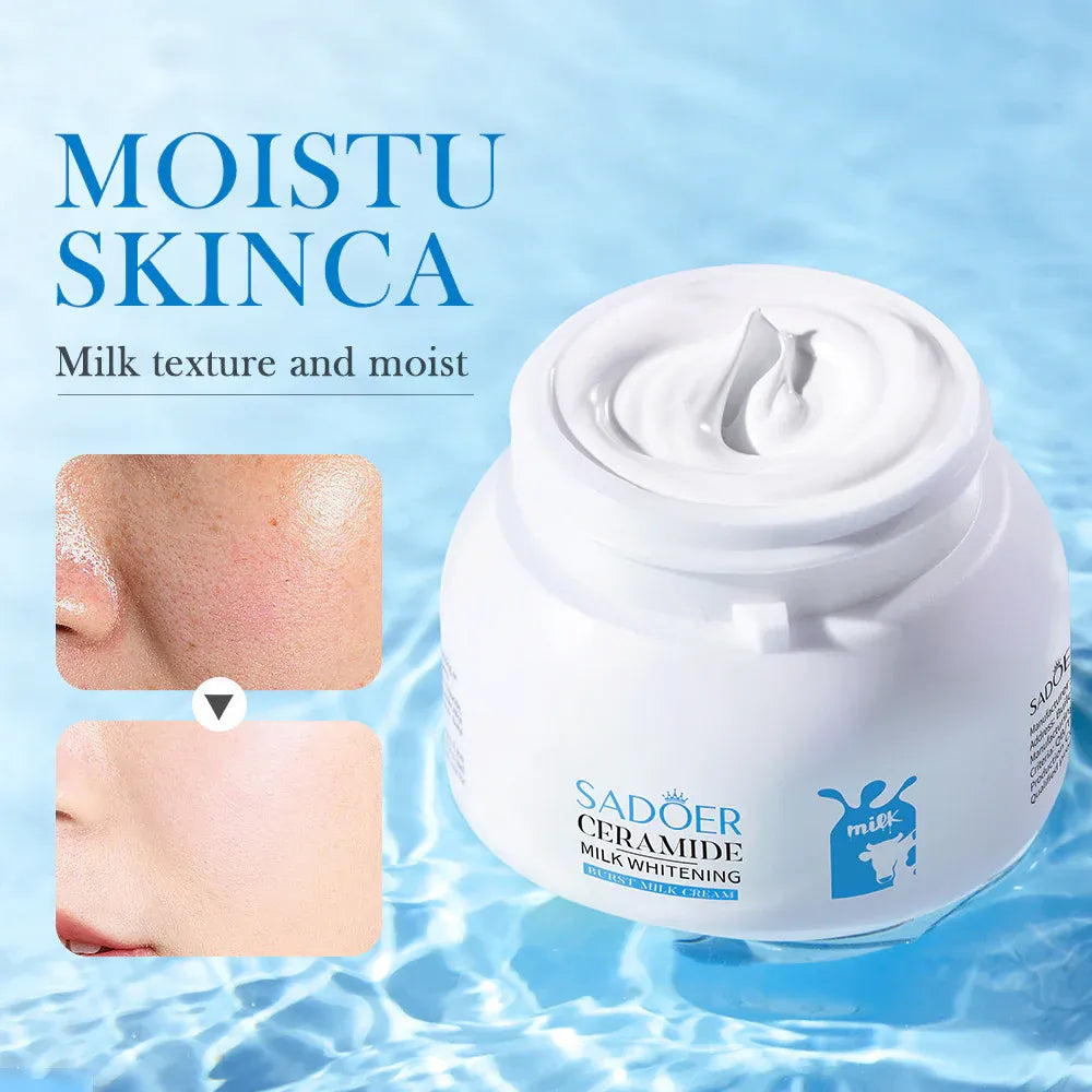 SADOER Milk Whitening Cream – Ceramide Glow & Moisture - 120g Sadoer