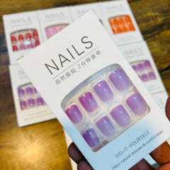 Stylish Artifical Nails With Free sticker (24 Pcs) Cosmia.pk