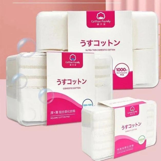 Thick Square Makeup Cotton Pads Box - 150pcs Cosmia.pk