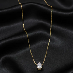 Stainless Steel Almond Style Stone Chain Cosmia