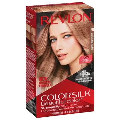 REVLON (Italy) 70 Medium Ash Blonde 3D Hair Color Revlon